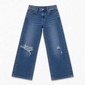 Abercrombie Fitch Womens 28 Ultra High Rise Straight Distressed Jeans Denim